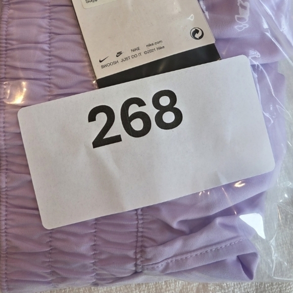 New Nike Women's DRI-FIT Loose Fit Training Shorts - Light Purple - Size Medium - Picture 10 of 10